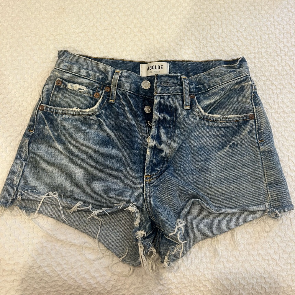 Agolde high waisted jean short
